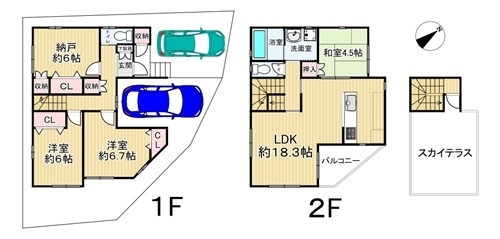 神戸市須磨区板宿町 新築一戸建間取画像